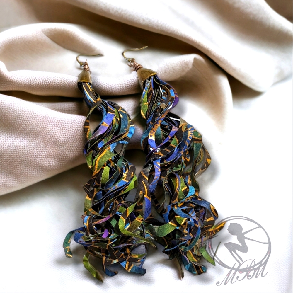 🆕 MBM "Twilight Seas" Swirl Tassel Earrings